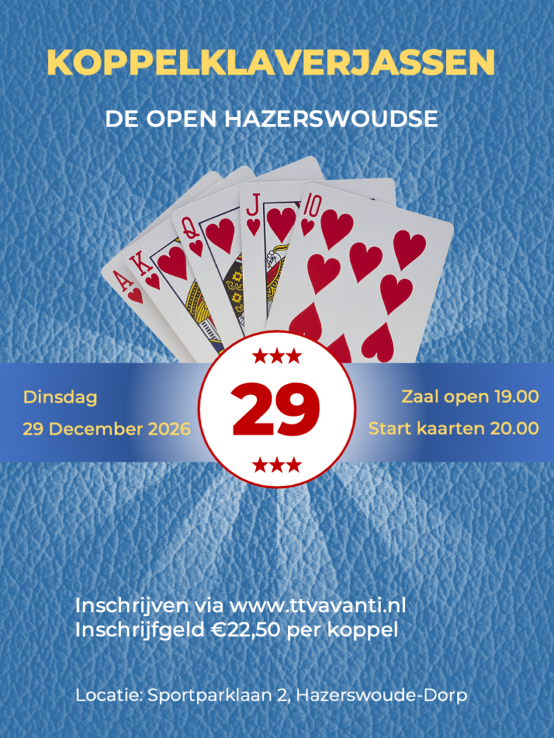TTV Avanti Koppelklaverjas Poster – 2026